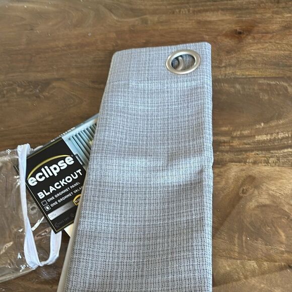 Eclipse 18"x52" Palisade Therma lined Window Valance Gray - Picture 5 of 6